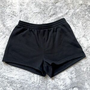 Fleece Black Sweatpants Shorts!